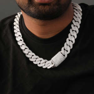 Moissanite ronde diamant cubain lien chaîne cadeau d'anniversaire pour hommes 18mm Hip Hop Style bijoux en argent Sterling 925 - Product Image 2