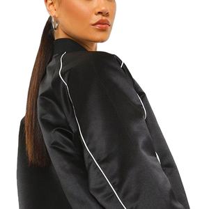 Chaqueta Universitaria de Invierno con Cuello Alto Tejido al por Mayor, Logotipo Personalizado, Algodón de Buena Calidad, Transpirable para Mujer, 2026 - Product Image 2