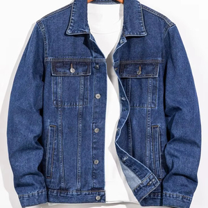 Chaqueta Vaquera de Hombre Estilo Vintage Cham King de Alta Calidad, 100% Algodón Transpirable con Lavado Ácido y Bordado, Casual para Invierno/Otoño/Primavera - Product Image 1