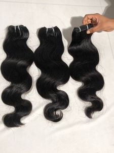 Extensions de cheveux humains ondulés de haute qualité de 16 pouces à cuticules vierges indiennes bonne densité prix de gros Indiens de confiance - Product Image 6