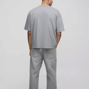 Venta al por mayor de alta calidad Drop Shoulder Heavyweight 100% Camisa de algodón 300 Gsm Camisas de gran tamaño con estampado de pantalla Hombres - Product Image 6