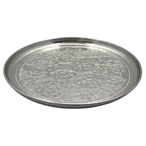 Assiette de service d'ustensiles de cuisine en métal patine grise assiettes de service alimentaire pour restaurant et maison décorative personnalisée - Product Image 4