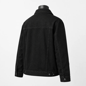 <b>Men</b> Casual Canvas <b>Denim</b> <b>Jacket</b> 100% Cotton Windproof Outerwear <b>for</b> Winter with Front Logo <b>Men</b> Casual Canvas <b>Denim</b> <b>Jacket</b> - Product Image 3
