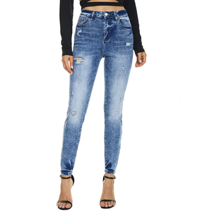 Pantalones de Otoño Invierno para mujer, pantalones vaqueros informales sueltos hechos de algodón, pantalones vaqueros para mujer, venta directa de fábrica, pantalones de mezclilla para mujer a bajo precio - Product Image 1