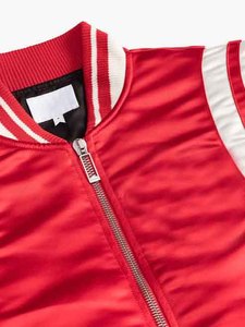Manufacturer <b>Mens</b> Satin <b>Bomber</b> <b>Jacket</b> High Quality Standard Baseball Winter <b>Varsity</b> <b>Jacket</b> Fashionable Satin <b>Varsity</b> <b>Jacket</b> - Product Image 4
