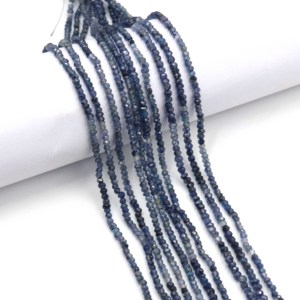 Cuentas de Zafiro Azul Natural Genuinas de 3-4 mm, Cuentas de Zafiro Facetadas de Alta Calidad para la Elaboración de Collares - Product Image 5