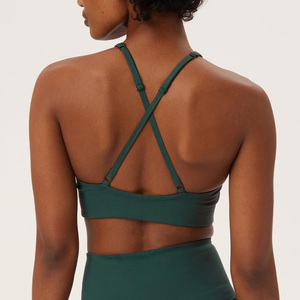 Estivo Yoga Crop Top regolabile Criss-cross spalls <span class=keywords><strong>reggiseno</strong></span> sportivo alto da donna - Product Image 1