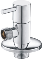Robinet d'angle en laiton avec rosette, raccord de tuyauterie pour salle de bain, vente en gros