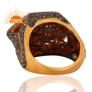 Vente chaude en argent Sterling diamant naturel et rubis pierre précieuse déclaration bague bijoux personnalisés pour les femmes cadeau pour elle - Product Image 4