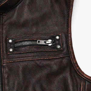 2026 Design Motorbike Leather <b>Vest</b> <b>Men</b> All Sizes Color Available Professional Motorcycle Genuine Leather Biker Winter Breathable - Product Image 4