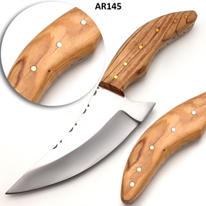 2023 cuchillo de caza de acero de Damasco de alto carbono personalizable hecho a mano supervivencia Camping cuchillo de bolsillo mango de madera OEM Industrial - Product Image 1