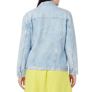 High Quality Slim <b>Blue</b> <b>Long</b> <b>Sleeve</b> Women's Casual Denim Jacket for Summer Washed Button Decoration Printed <b>Tops</b> - Product Image 5