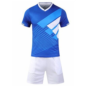 Uniforme de football pour hommes adultes, respirant, extensible dans les quatre sens, tissu en maille polyester à séchage rapide, manches courtes, motif sublimé personnalisé - Product Image 1