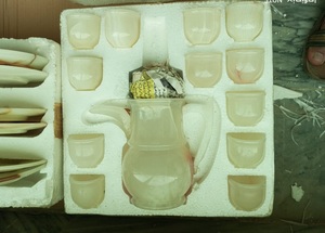 แก้วกาแฟออนิกซ์สีเขียว แก้วหินอ่อนทำมือ แก้วกาแฟออนิกซ์จากปากีสถาน - Product Image 6