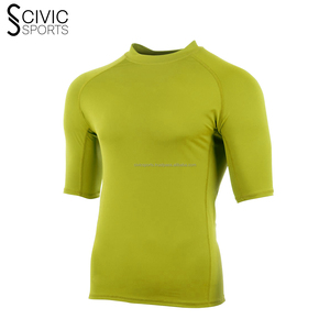 Chemises de compression de gymnastique à séchage rapide imprimées avec logo personnalisé pour hommes Protection contre les éruptions cutanées à manches longues pour hommes - Product Image 5