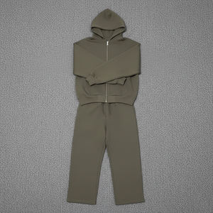 Conjunto Deportivo Unisex de Felpa 100% Algodón, Estilo Vintage con Lavado Ácido, Sudadera con Capucha y Cordón Ajustable, Pantalones Deportivos, Estampado Hip Hop, para Invierno, Venta al Por Mayor - Product Image 6