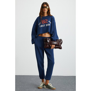 GRIMELANGE Gloryy <b>Women's</b> Comfort Fit Print Detail Elasticated Leg Organic Cotton <b>Tracksuit</b> Set - Product Image 1