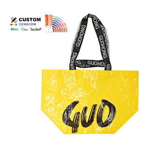 Custom Waterproof Blank Laminated Pp Woven Bag Promotional Grocery Foldable Shopping Tote Bag With Your Own Logo Printed