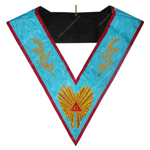 COLLIER MAÇONNIQUE REGALIA BLUE LODGE ASSR WORSHIPFUL MASTER-COLLIER MAIN BLEU FREEMASON - Product Image 2