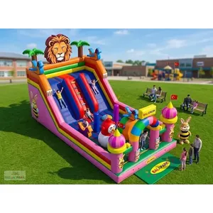 Parque Inflable Grande para Exteriores con Tobogán de 10x6x7 Pies, Mini Casa de Brinco - Product Image 4