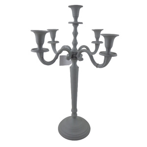 Handmade Classic Style Metal 3-Arm Candle Stand with Grey Stone Holder for Christmas Home & Living <b>Room</b> Wedding Decorations - Product Image 4