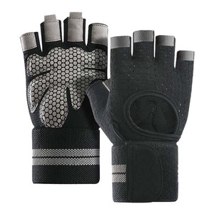 Gran oferta transpirable antideslizante medio dedo corto guante de ciclismo entrenamiento de gimnasia guantes finos para hombres mujeres deporte - Product Image 4