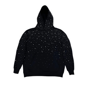 Full Zipper Fashion Rhinestone Hoodie Chill and Sparkle con Rhinestone Hoodie para hombres y mujeres - Product Image 2
