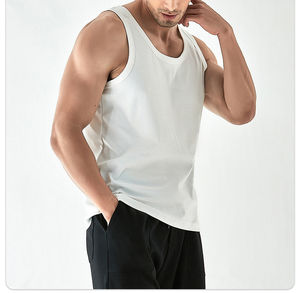 Haute Qualité 3XL Couleur De Base 50 Count 100% Pima Coton Gym Débardeur Plus La Taille Hommes Débardeurs - Product Image 5