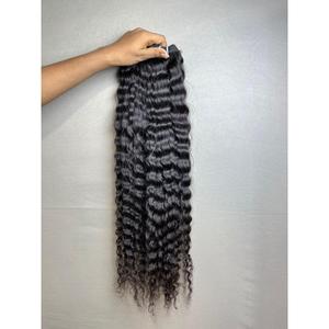 Cheveux vierges indiens bruts, boucles profondes, mèches naturelles, boucles birmanes, styles de boucles profondes lâches, longueurs étirées de 8 à 36 pouces - Product Image 3