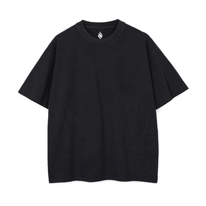 เสื้อโอเวอร์ไซส์ทรงหลวมไหล่ตก ผ้าฝ้าย 100% ย้อมสีพื้น ดีไซน์เรียบง่าย ผ้าเจอร์ซีย์เนื้อหนัก 240gsm+ - Product Image 1
