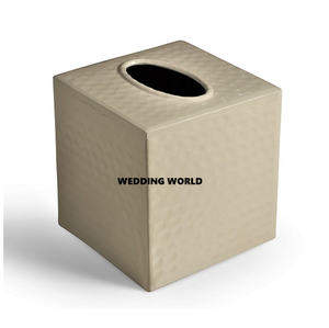 Boîte à mouchoirs en métal de qualité supérieure fait à la main élégant porte-mouchoirs vente chaude salle de bain et vaisselle boîte à mouchoirs en gros - Product Image 6