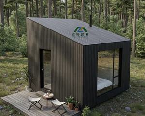 Cabane en bois préfabriquée moderne et contemporaine, écologique, alimentée <span class=keywords><strong>à</strong></span> l'énergie solaire, durable, imperméable, pour hôtel, appartement - Product Image 3