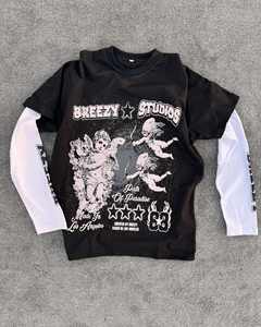 T-shirts pour hommes à la mode 100% coton doux tissu tricoté confortable Slim Fit hauts d'été - Product Image 2