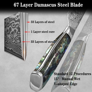 Venta al por mayor personalizado de calidad superior OEM ODM servicio PRESTIGE BLADES profesional japonés Damasco acero cuchillo de cocina - Product Image 3