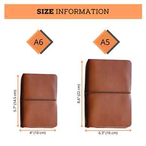 Funda de Cuero de Lujo Hecha a Mano para Cuaderno, a Prueba de Olores, Recargable, A6, Estilo Vintage, para Diario de Viaje, NBC-0001 - Product Image 3