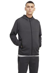 Sudadera con capucha con cremallera doble de peso pesado de invierno personalizada, ropa informal desgastada Vintage negra, impresión Digital 400 GSM para hombres - Product Image 2