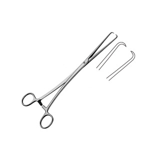 Alta calidad 25cm/10 \ "Venta al por mayor pinzas de ginecología tenáculo de acero inoxidable instrumentos quirúrgicos fuente de alimentación Manual - Product Image 3