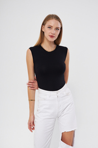 Sans manches col rond corps Viscose Relax et élégant corps femme corps sous-vêtements - Product Image 6