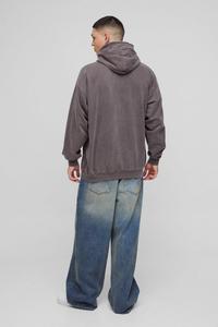 Sudadera con capucha gráfica gótica desgastada con dobladillo crudo lavado personalizado para hombres Sudaderas con capucha personalizadas de mezcla de algodón Sudaderas con capucha para hombres Básicos Último diseño - Product Image 6