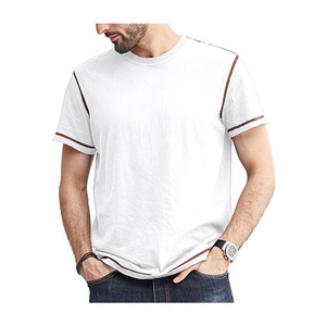 เสื้อยืดผ้าถักสำหรับผู้ชายคอกลมผ้าฝ้าย100% แห้งเร็วพร้อมพิมพ์โลโก้ตามสั่ง - Product Image 4