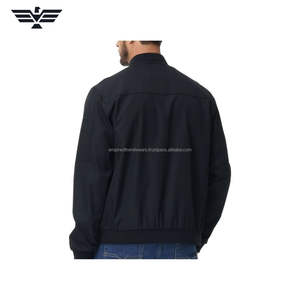 Chaqueta Bomber Premium Gris Claro para Hombre, Antibacteriana, Color Personalizado, 100% Poliéster, Cierre de Cremallera, Ropa Exterior Informal, Servicio OEM, Otoño - Product Image 2