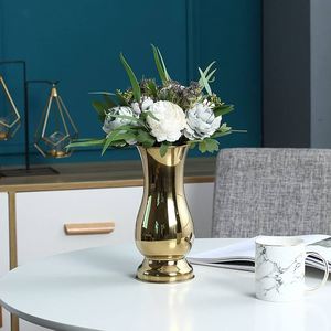 Juego de jarrones de metal económico para una decoración elegante del hogar con ideal para sala de estar moderna y arreglos festivos de mesa - Product Image 3