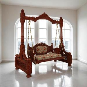 Columpios de Madera Reales para Decoración del Hogar, Columpio de Madera de Lujo Indio de Alta Calidad, Muebles de Teca Hechos a Mano, Personalizado de 3 Plazas - Product Image 3