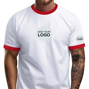Soft Custom Logo <b>T</b>-<b>Shirt</b> Wholesale Custom <b>Ringers</b> Custom <b>Ringer</b> <b>t</b> <b>Shirt</b> 50/50 Blend <b>T</b>-<b>shirts</b> - Product Image 1