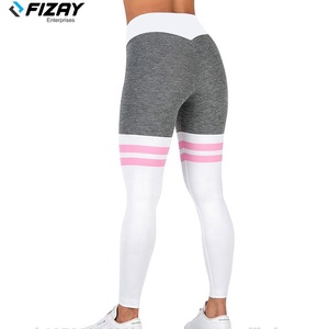 Wholesale High Waist Gym Wear Nylom Tights Custom Logo Compression Workout Tights Yoga <b>Women</b> Leggings With Phone Pocket - Product Image 2
