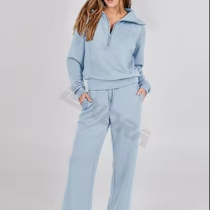 Vente en gros de survêtement 2 pièces pour femmes-Sweat-shirt et pantalon de survêtement surdimensionnés à la mode 2024 - Product Image 1