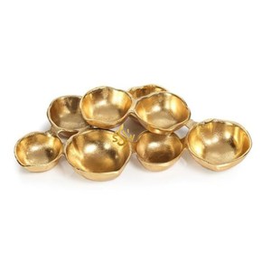 Tazón de servicio antiguo hecho a mano 8 en 1 de Color oro puro, pieza única para decoración de mesa de cocina casera a bajo precio, estilo japonés - Product Image 1