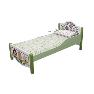 Cadre de lit pour enfant en bois massif, taille simple, mobilier de chambre d'enfant, design moderne - Product Image 2