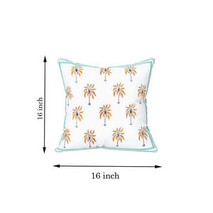 Hecho a mano Rajasthani bloque estampado verde amarillo Coco algodón funda de cojín 5 piezas Conjunto elegante fundas de almohada - Product Image 2