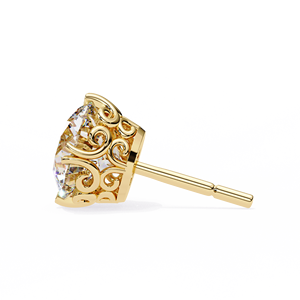 Circle Brilliance 14kt <b>Gold</b> Super Premium Quality Trendy Creative Diamond Pearl Stud <b>Earrings</b> Hot Selling Design for Parties - Product Image 6